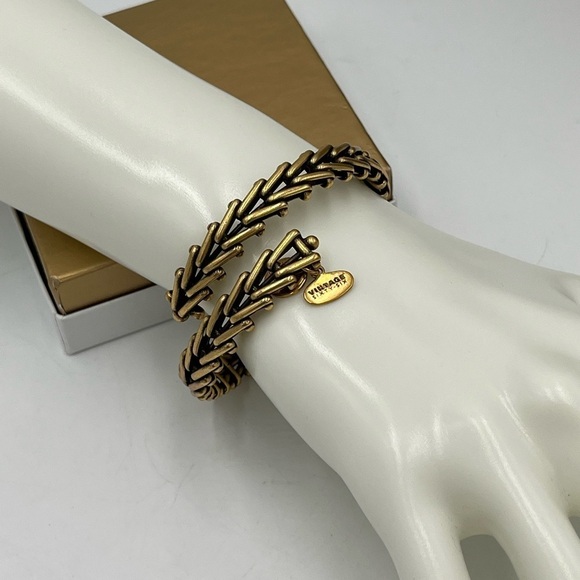 ALEXAND ANI Gypsy Wrap Bracelet Vintage 66 Retired Rafaelian Gold Finish - Picture 4 of 13